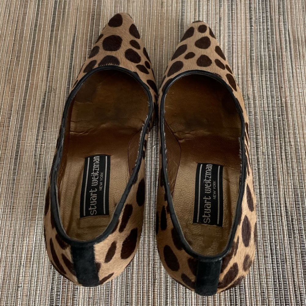 Stuart Weizmann Calf Hair Animal Print Pumps - Picture 8 of 14